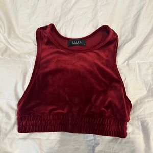 Velvet crop top